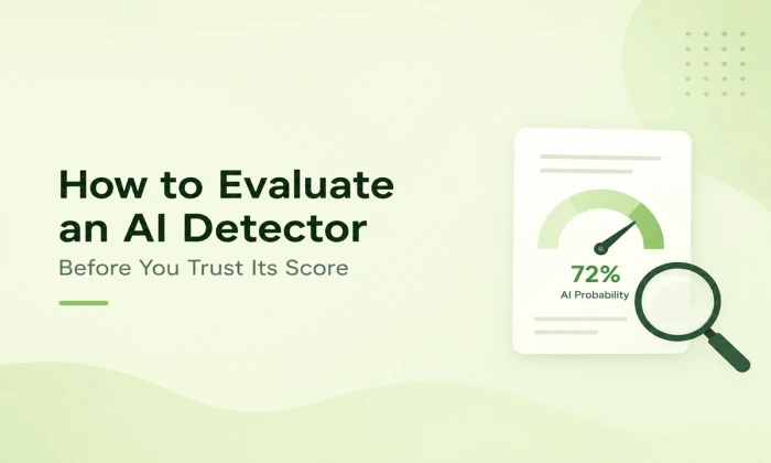 How to Evaluate an AI Detector Before You Trust Its Score?