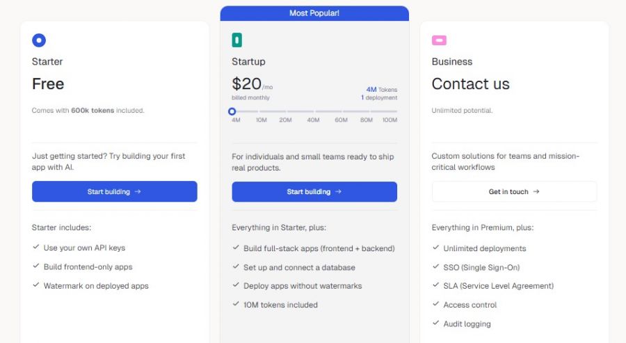 Pythagora Pricing Screenshot