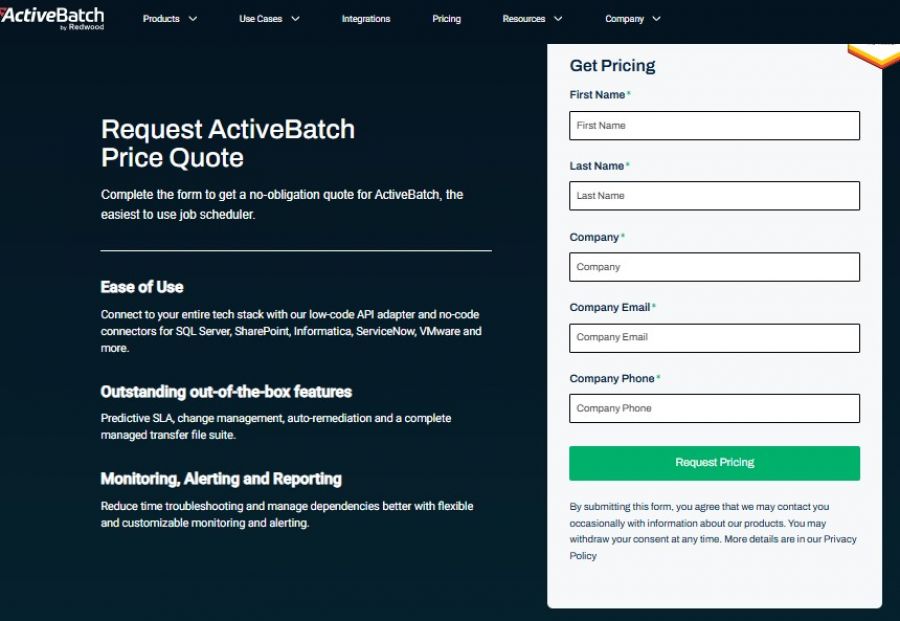 ActiveBatch Pricing Screenshot