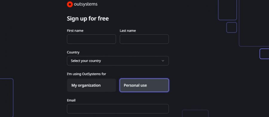 OutSystems Pricing Screenshot