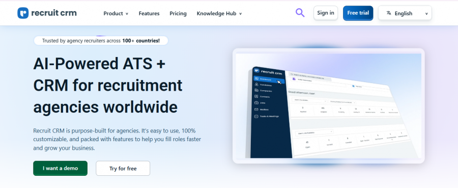Recruit CRM Pricing Screenshot