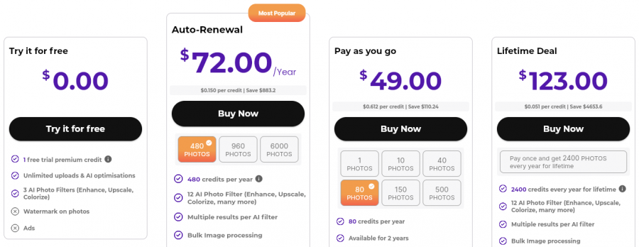 Face26 Pricing Screenshot
