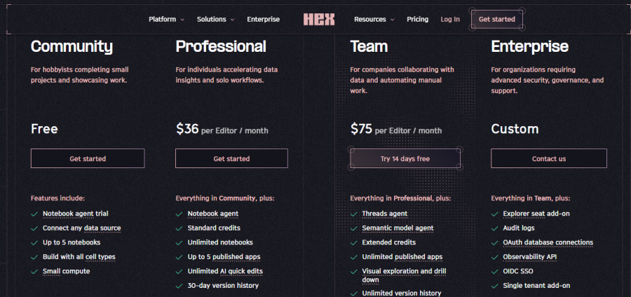 Hex Magic Pricing Screenshot