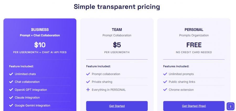 PromptDrive.ai Pricing Screenshot