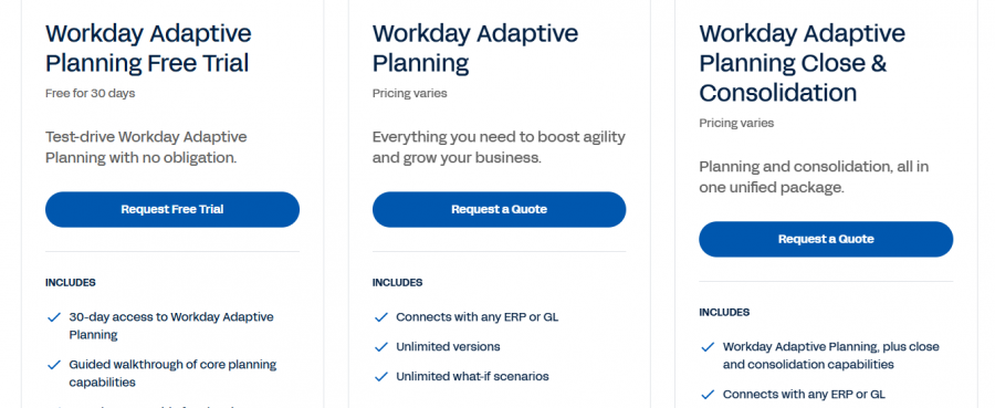 Adaptive Insights Pricing Screenshot