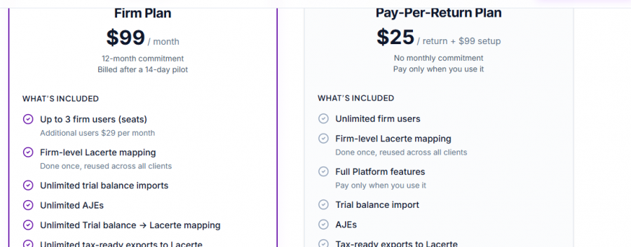Ledger IQ Pricing Screenshot