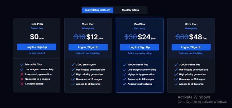 Dreamlike.art Pricing Screenshot