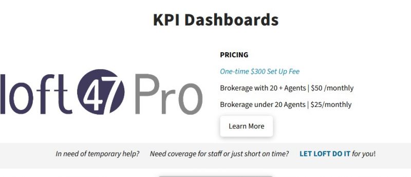 Loft47 Pricing Screenshot