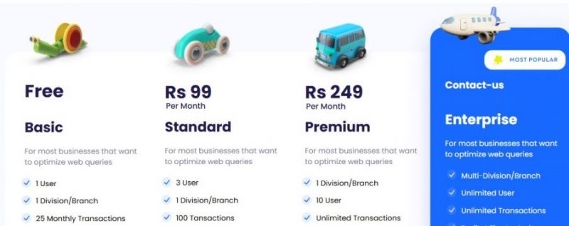 mybooks Pricing Screenshot