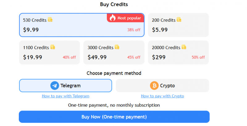 Remaker AI Pricing Screenshot