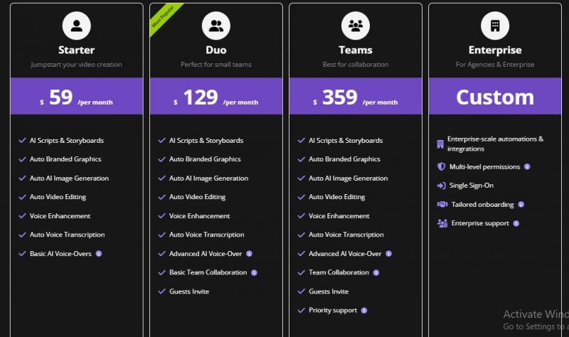Shuffll Pricing Screenshot