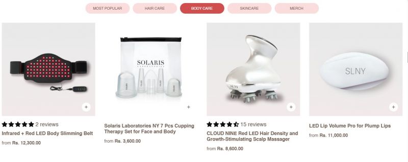 Solaris Laboratories Pricing Screenshot
