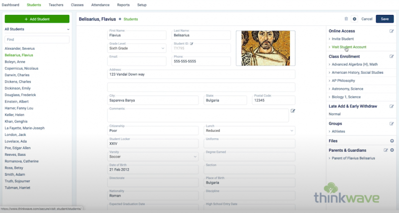 ThinkWave Student Tab