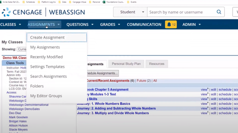 Webassign Features